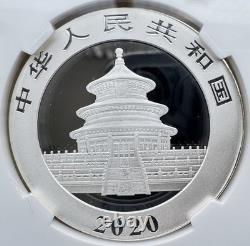 NGC MS70 Premier jour d’émission Chine 2020 pièce en argent Panda 10 yuans 30 g