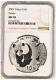 Ngc Ms70 Sans D 2001 Pièce En Argent Panda 1oz S10 Yuan, Sans Marque D