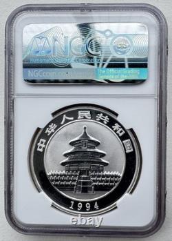 NGC MS 70 Chine 1994 LD Panda Grande Date Pièce en argent Panda 1 oz 10 yuans