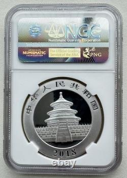 NGC MS 70 Chine 2018 frappée à l’atelier de Shenyang pièce d’argent Panda 30 g