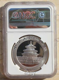 Ngc Ms70 Chine 2006 1oz Argent Panda Coin Régulier