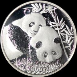 Ngc Pr70 Ultra Cam 2012 Chine Panda Argent. 999 1oz Ag Salon International de la Monnaie de Singapour