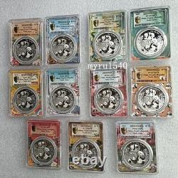 PCGS MS70 2025 Chine 10YUAN Pièce en Argent Panda Premier Jour Avec BOÎTE 11PCS Ensembles COMPLETS
