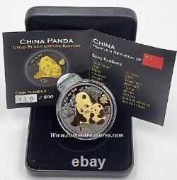 PIECES D'OR NOIR EMPIRE ARGENT PANDA CHINE 2024