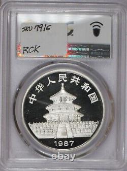 Panda Argent 1987 1 oz. 10 Yuan PCGS PR69 Deep Cameo. Livraison gratuite