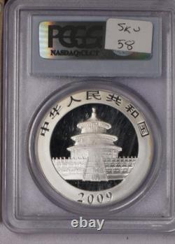 Panda argenté 2009 1 oz 10 yuans PCGS MS69. Livraison gratuite