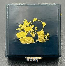 Panda chinois 1989 en argent épreuve 10 Yuan 1oz. 999 ronde en argent fin avec boîte et certificat d'authenticité (OGP)