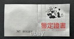 Panda chinois 1989 en argent épreuve 10 Yuan 1oz. 999 ronde en argent fin avec boîte et certificat d'authenticité (OGP)