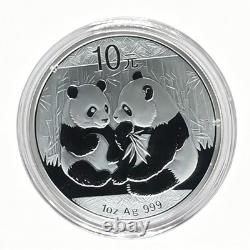 Panda chinois 2009 10 yuans 1 oz argent 999 BU
