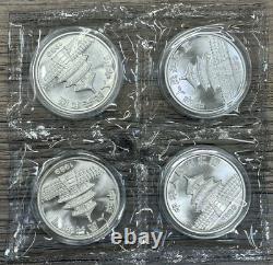 Panda d'argent de Chine 1989 10 Yuan 1 oz. 999 Argent Pur Ronde dans OGP Double Scellé