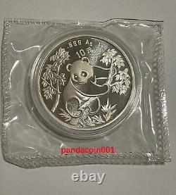 Panda d'argent de Chine 1992 1 OZ 10 Yuan, brillant non circulé