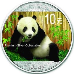 Panda de Chine 2015, pièce colorisée en argent pur 999 de 1 once ! Collectionnez la série