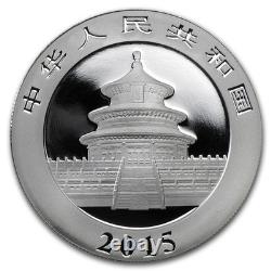 Panda de Chine 2015, pièce colorisée en argent pur 999 de 1 once ! Collectionnez la série