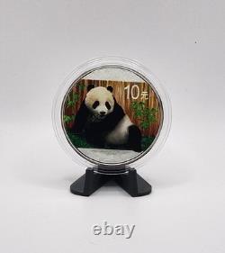 Panda de Chine 2015, pièce colorisée en argent pur 999 de 1 once ! Collectionnez la série
