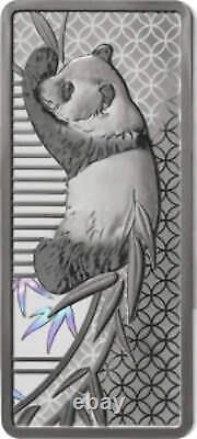 Panda de la Monnaie de Shanghai. 999 3-20g. Médailles de pièces en argent 999.