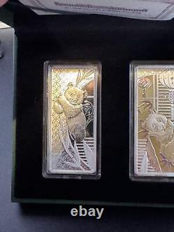 Panda de la Monnaie de Shanghai. 999 3-20g. Médailles de pièces en argent 999.