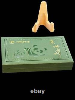 Panda de la Monnaie de Shanghai. 999 3-20g. Médailles de pièces en argent 999.