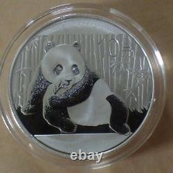 Panda en argent 10 yuan de Chine 2015, 99,9 %, pièce en argent de 1 oz, dans une capsule (argent)