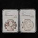 Petite Et Grande Date 1998 Chine 10 Yuan 1oz Pièce En Argent Panda Ngc Ms69