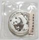 Pi&egrave;ce Panda Chinoise En Argent 2002 De 1 Oz, 10 Yuans, Double Scell&eacute;e, En Capsule