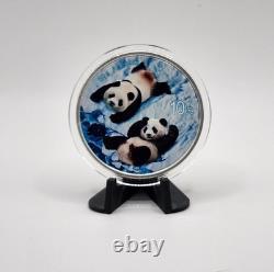 Pièce colorisée en argent pur de 30 grammes, Panda de Chine 2022 ! Collectionnez la série