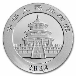 Pièce colorisée en argent pur de 30 grammes Panda de Chine 2024 ! Collectionnez la série