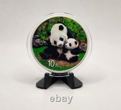 Pièce colorisée en argent pur de 30 grammes Panda de Chine 2024 ! Collectionnez la série