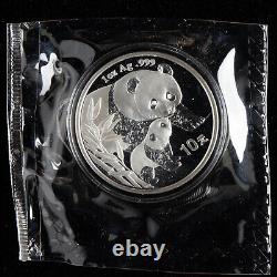 Pièce d'argent Panda 2004 Chine Panda 10 Yuan 1 oz Ag. 999 Pièce d'argent Panda