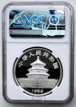 Pièce d’argent Panda Chine 1989 1 oz 10 yuans NGC MS69