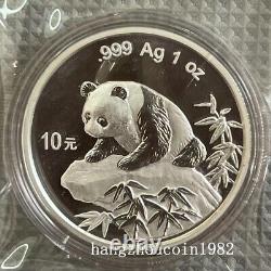 Pièce d'argent Panda Chine 1999 de 10 yuans Chine 1999 Pièce d'argent Panda 1 once Ag. 999