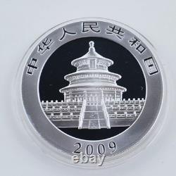Pièce d’argent Panda chinoise 1 oz de 2009 d’occasion avec taches de lait, prix spécial