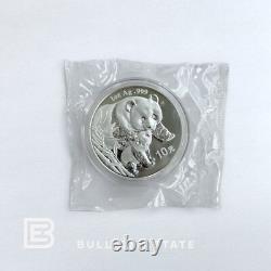 Pièce d'argent Panda de Chine 2004 1 oz. 999 (10 Yuan) BU / DOUBLE SCELLEMENT DE MINT