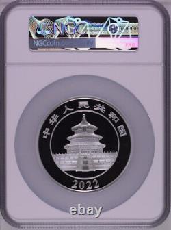 Pièce d'argent Panda de Chine 2022 de 1 kilo NGC PF70 avec COA (étiquette du 40e anniversaire)