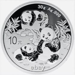 Pièce d'argent Panda de Chine 2025 30g 10 Yuan, Édition Limitée