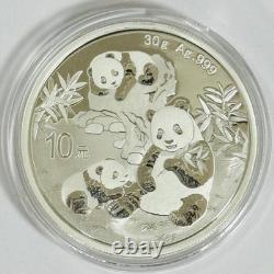 Pièce d'argent Panda de Chine 2025 30g 10 Yuan, Édition Limitée