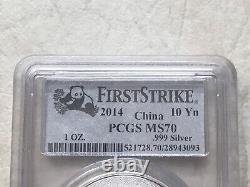 Pièce d'argent Panda de Chine de 2012, 10 Yuan, PCGS MS 70