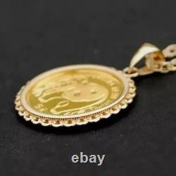 Pièce de 1/20 oz Panda BU Unc en argent 925 plaqué or jaune 14K Chine 1986 9999