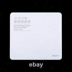 Pièce de monnaie Panda Chine 2023 50 Yuan 150g Ag. 999 Pièce d'argent Panda Coa