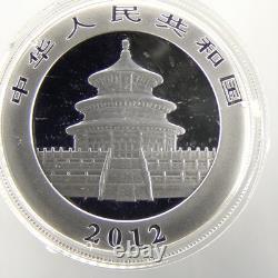 Pièce de monnaie en argent BU 10 CNY Panda 2012 Chine EN