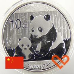 Pièce de monnaie en argent BU 10 CNY Panda 2012 Chine EN