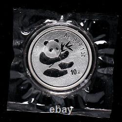 Pièce de monnaie en argent Panda 10 Yuan 1oz Ag. 999 China Guangzhou Timbres et Exposition de Monnaie 2000