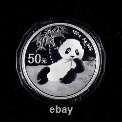 Pièce de monnaie en argent Panda 2020 Chine 50 Yuan 150g Ag. 999