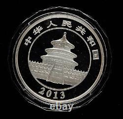Pièce de monnaie en argent Panda 5 oz Ag. 999 de 50 yuans chinois en Chine en 2013