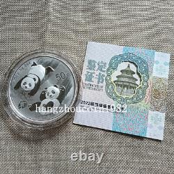 Pièce de monnaie en argent Panda Chine 2022 de 50 yuans 150g Pièce de monnaie Panda en argent Chine 2022 de 150g