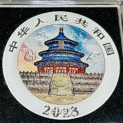 Pièce de monnaie en argent Panda Color Silver Coin 2023 Chine 10 Yuan Série des Quatre Éléments AIR COA