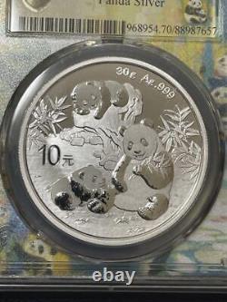 Pièce de monnaie en argent Panda de Chine République populaire de 2025 1 Oz Évaluation PCGS Premier jour