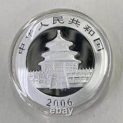 Pièce de monnaie en argent Panda de Chine de 1 once de 2006, 10 yuans, Pièce de monnaie commémorative en argent Panda de Chine