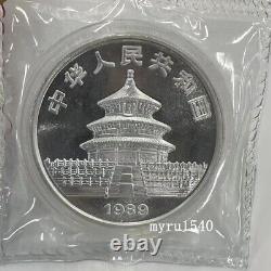 Pièce de panda en argent Chine 1989 de 10 yuans avec boîte