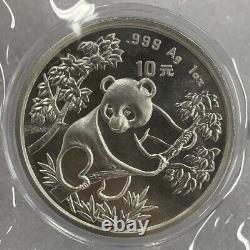 Pièce de panda en argent Chine 1992 - 10 YUAN - 1 once avec boîte