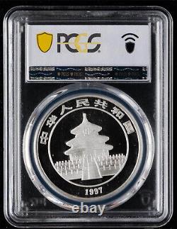 Pièce de panda en argent de 1 once de Chine 1997 PCGS MS69 (Petite Date, Monnaie de Shanghai)